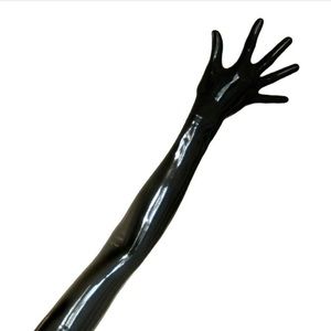 Latex opera gloves bdsm punk gothic hardcore s&m fetish rave wear